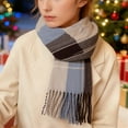 thumbnail image 1 of Aolie Winter Scarf for Women, Scottish Checked Scarf Fleece Christmas Oversized Thick Fashion Scarves, Fashion Xmas Women's Scarf, 1 of 4