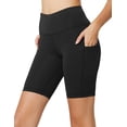 thumbnail image 1 of Aoliks Women's Biker Shorts Yoga Workout Shorts with Pockets High Waist Stretch Pants, 1 of 6