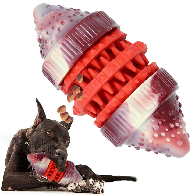 Aollywin Tuff Squeaky Dog Toys, Durable Rubber, Strong for Heavy Duty