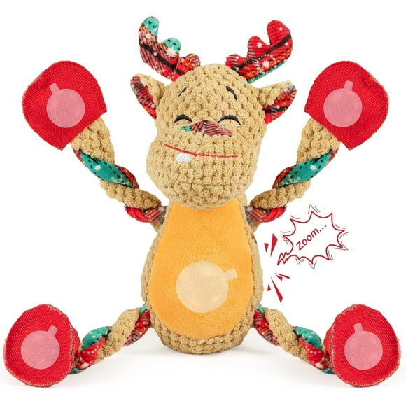 Aollywin Christmas Dog Toys for Large Dogs,Squeaky Dog Toys, Tug of War Dog Plush Toys,Large Stuffed Dog Toys for Large Dogs with Crinkled Paper,Stuffed Animals Toys for Dogs to Keep Them Busy