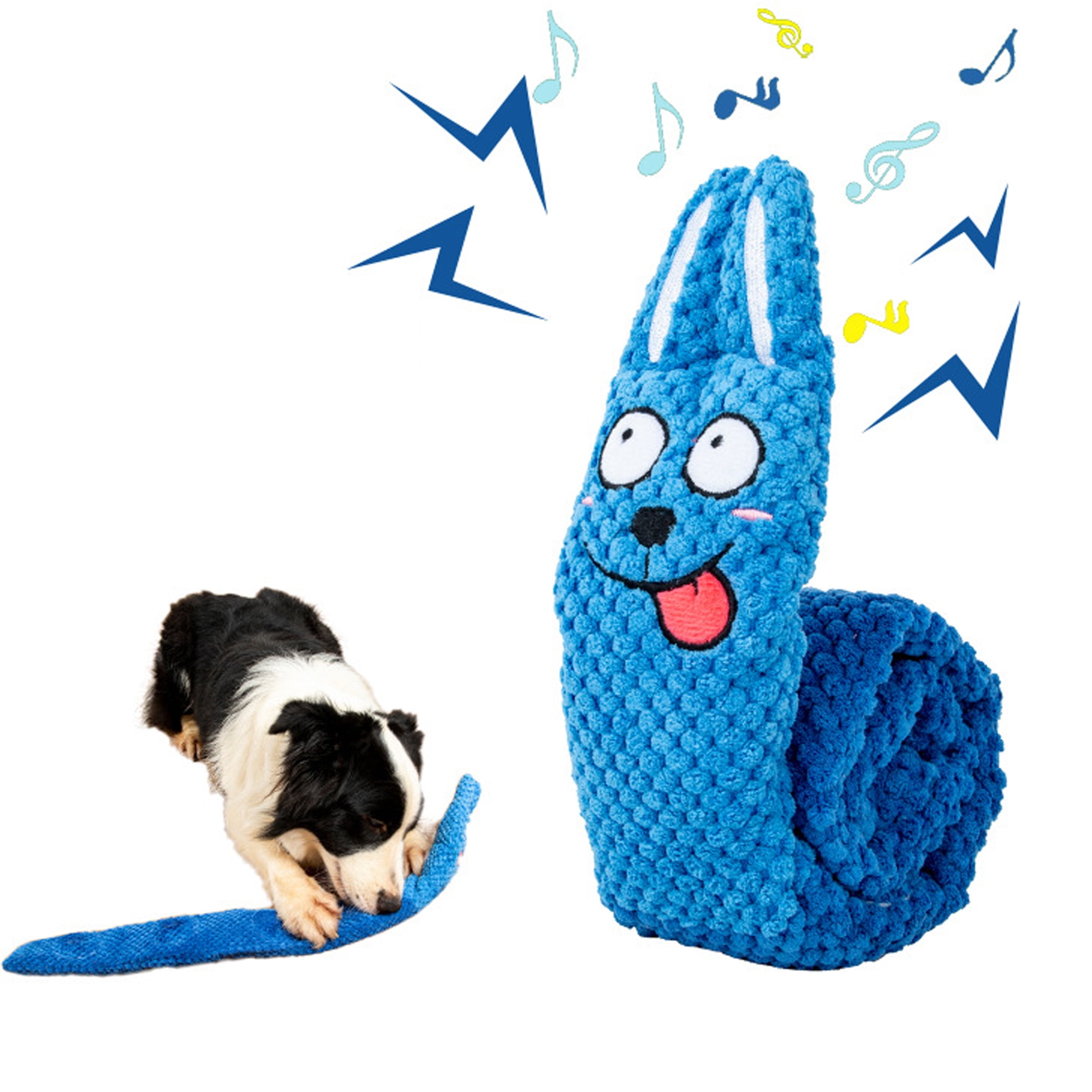 Dog Puzzle Toys - Dog Enrichment Squeaky Snuffle Treat Hiding Dispenser Toy  Crinkle Chew Plush No Stuffing Durable Stuffed Toys for Boredom Dogs,Dog