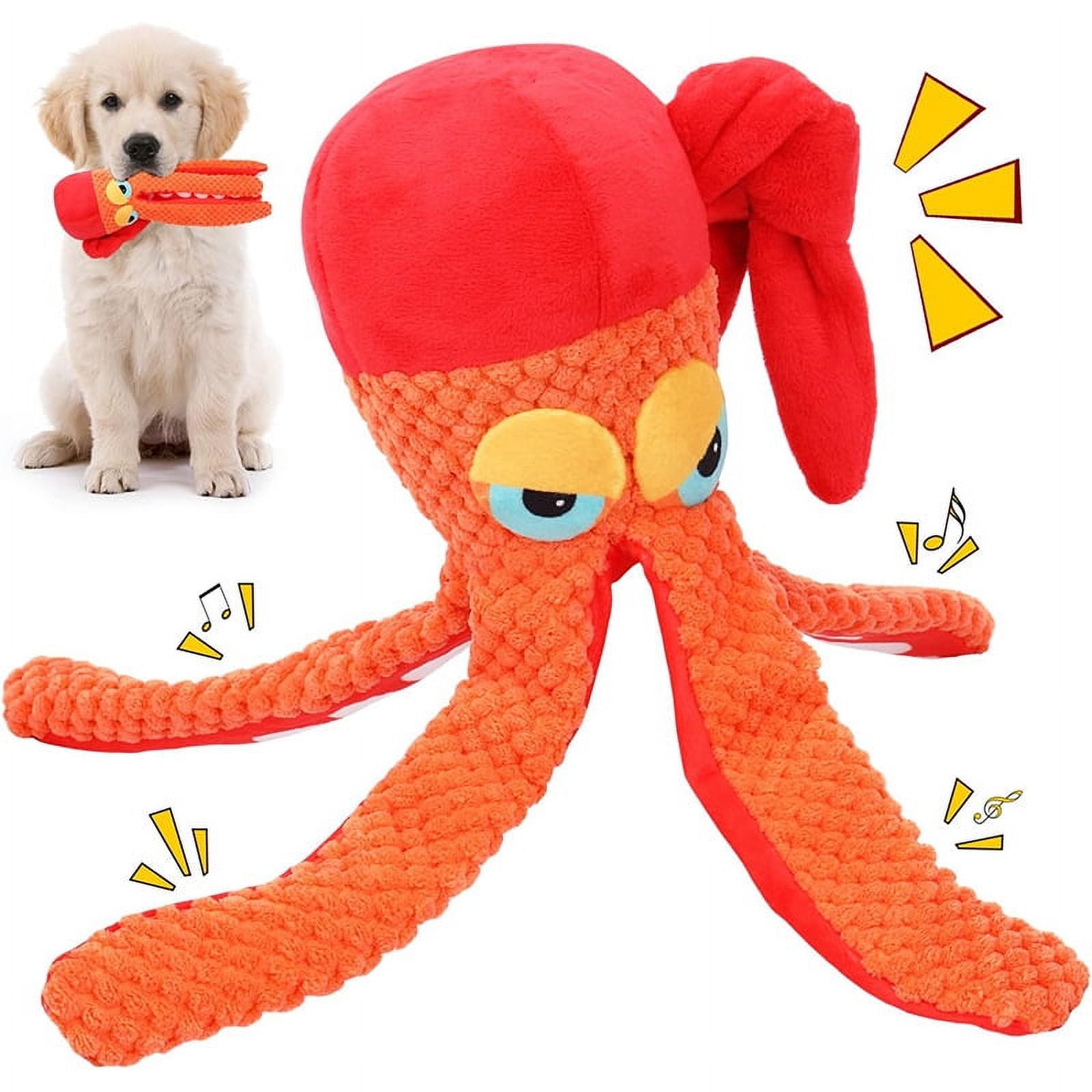 Aollywin Squeaky Dog Toys, Octopus Plush Dog Toy, Durable Interactive