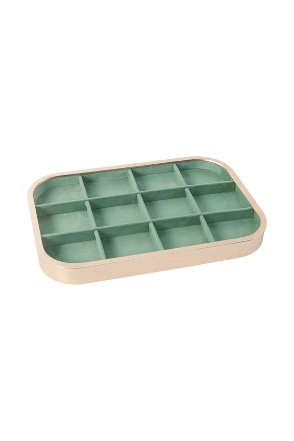 12-Compartment Small Grid Jewelry Storage Tray, Exquisite Craftsmanship Organizer Box