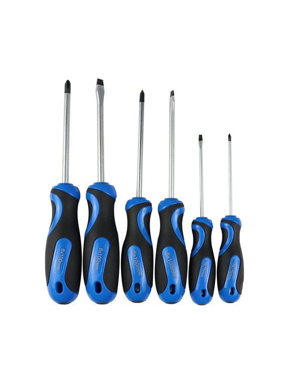 6-Piece Screwdriver Set, Phillips and Flathead Screwdriver Kit