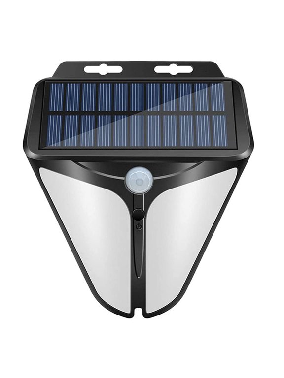 90DB Solar Strobe Warning Light, 4 Modes, IP65 Waterproof, Black