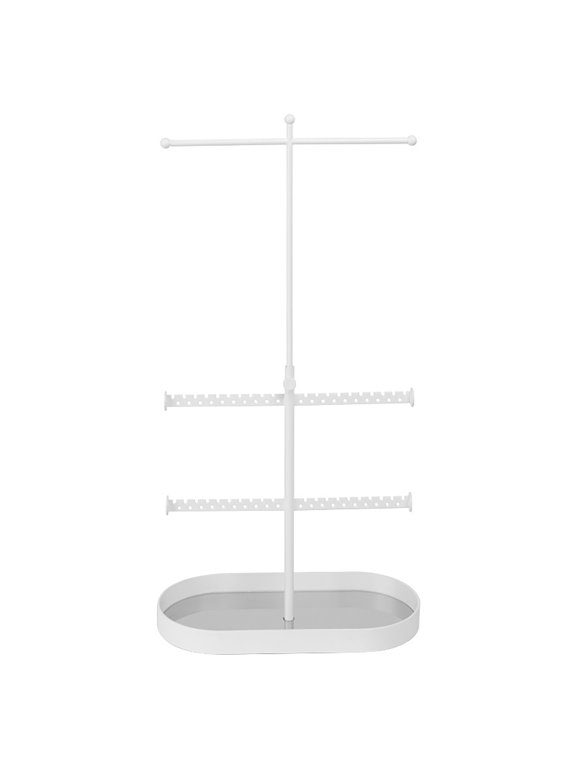 Detachable Jewelry Organizer Display Stand, Multi-Layer Necklace and Earring Holder, Clear View Jewelry Storage Easy Assembly