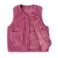 thumbnail image 1 of Aolyty Girls Fleece Vest Sleeveless V Neck Waistcoat With Pocket 6T, 1 of 7