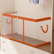 Aolyty Large Capacity Clothes Storage Bags with Handles, Clear View Portable Foldable Organizer Bins200L