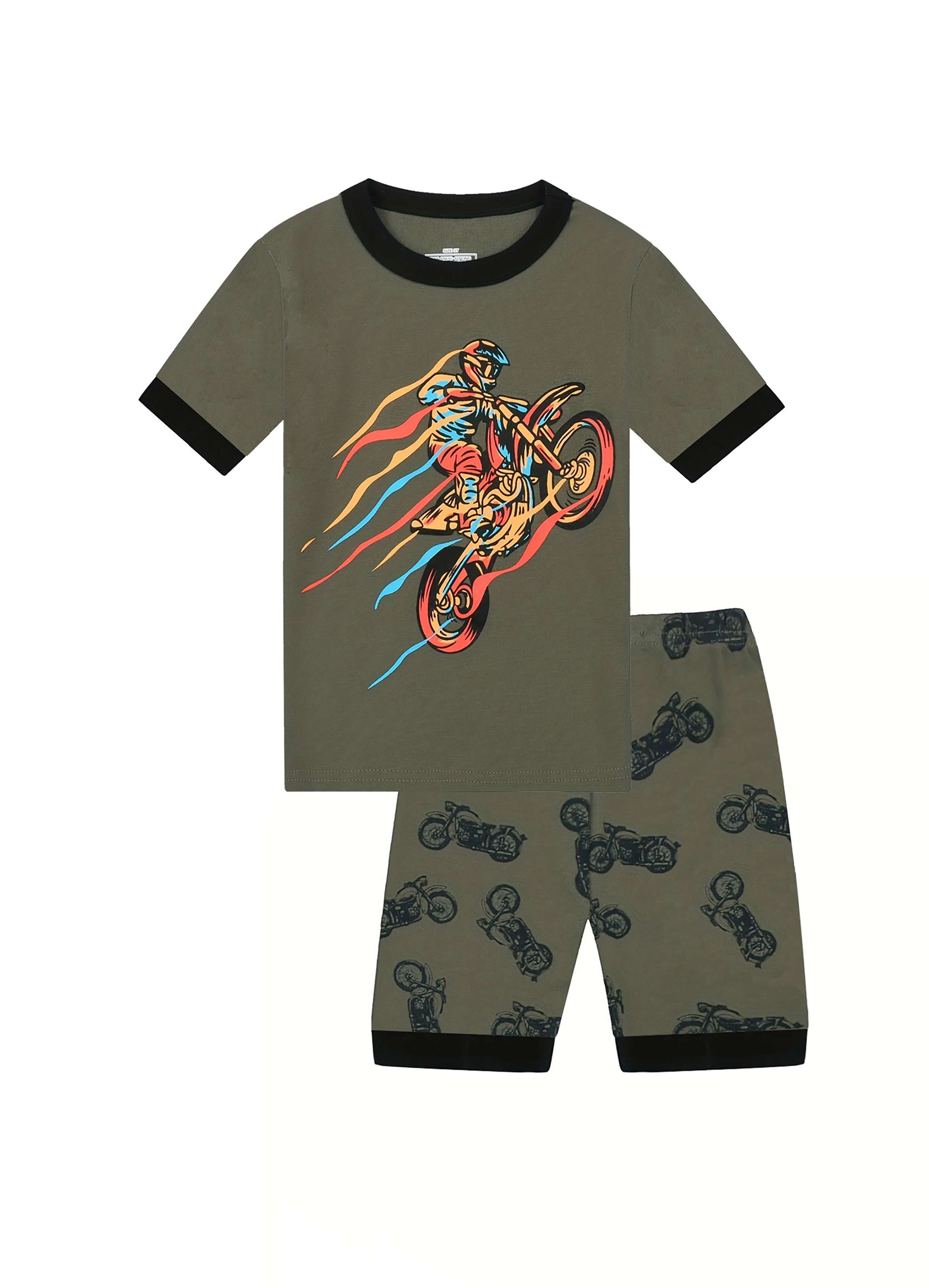 Aolyty Little Boys Motorcycle Pajamas Set Cotton 5T - Walmart.com