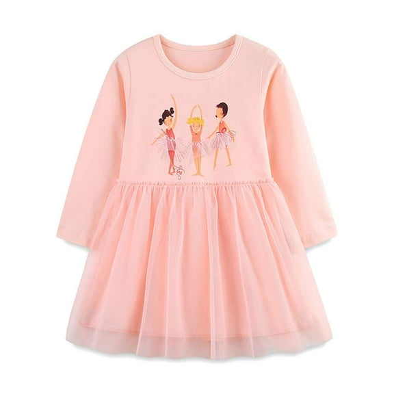 Aolyty Little Girls Colorful Dress Daily Casual Dresses 4T