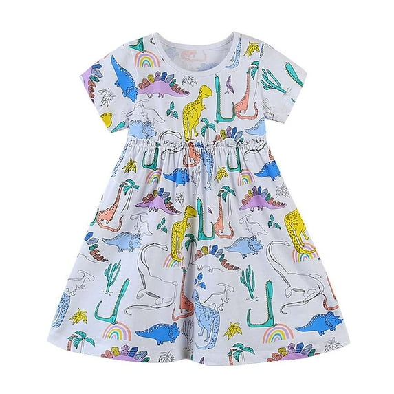 Aolyty Girls Dress Summer Shirt Casual Clothes 7T