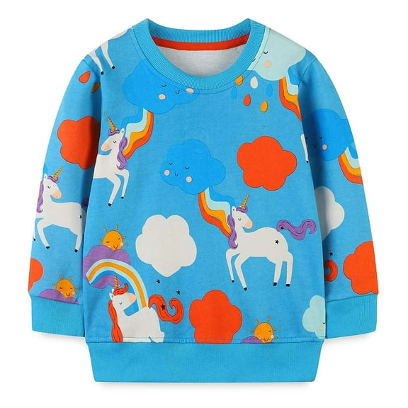 Aolyty Little Girls Sweatshirt Autumn Casual Shirt 5T