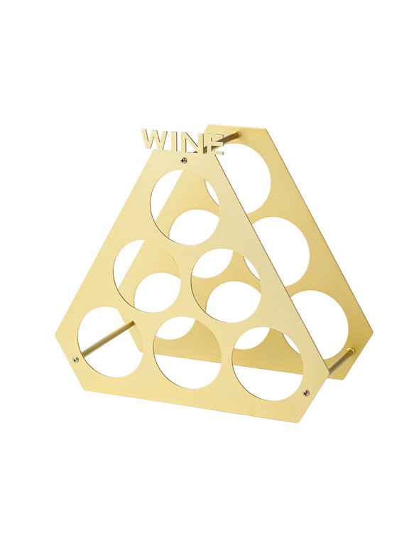 Metal Double-Sided 6-Bottle Wine Rack, Holds 6 Bottles of Wine