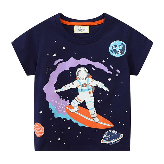 Aolyty Summer Planet T-Shirt for Toddler Boys (2T)