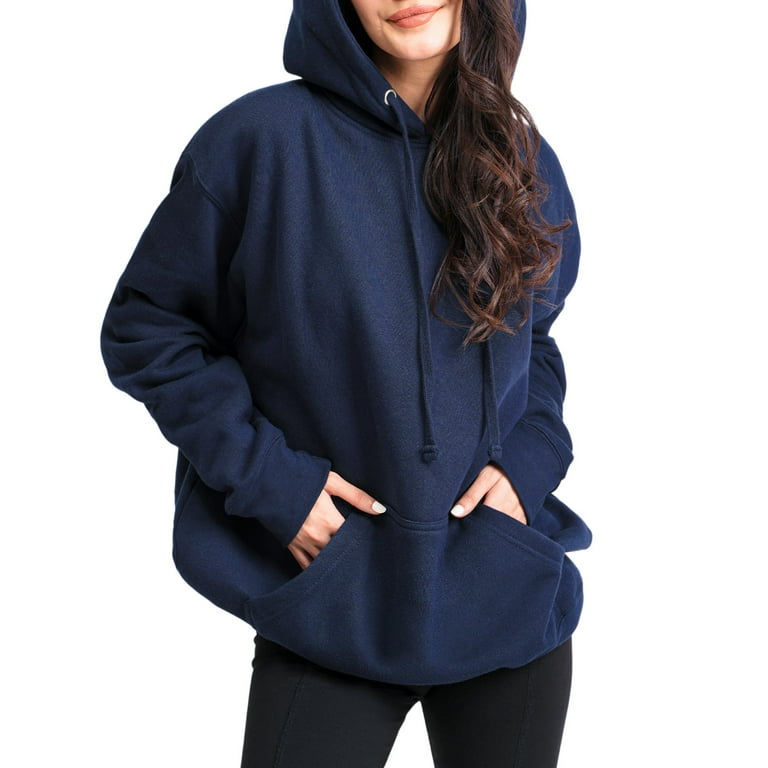 Fleece Hoodie Blue Pullover Hoodie Women's Turbo Cozy