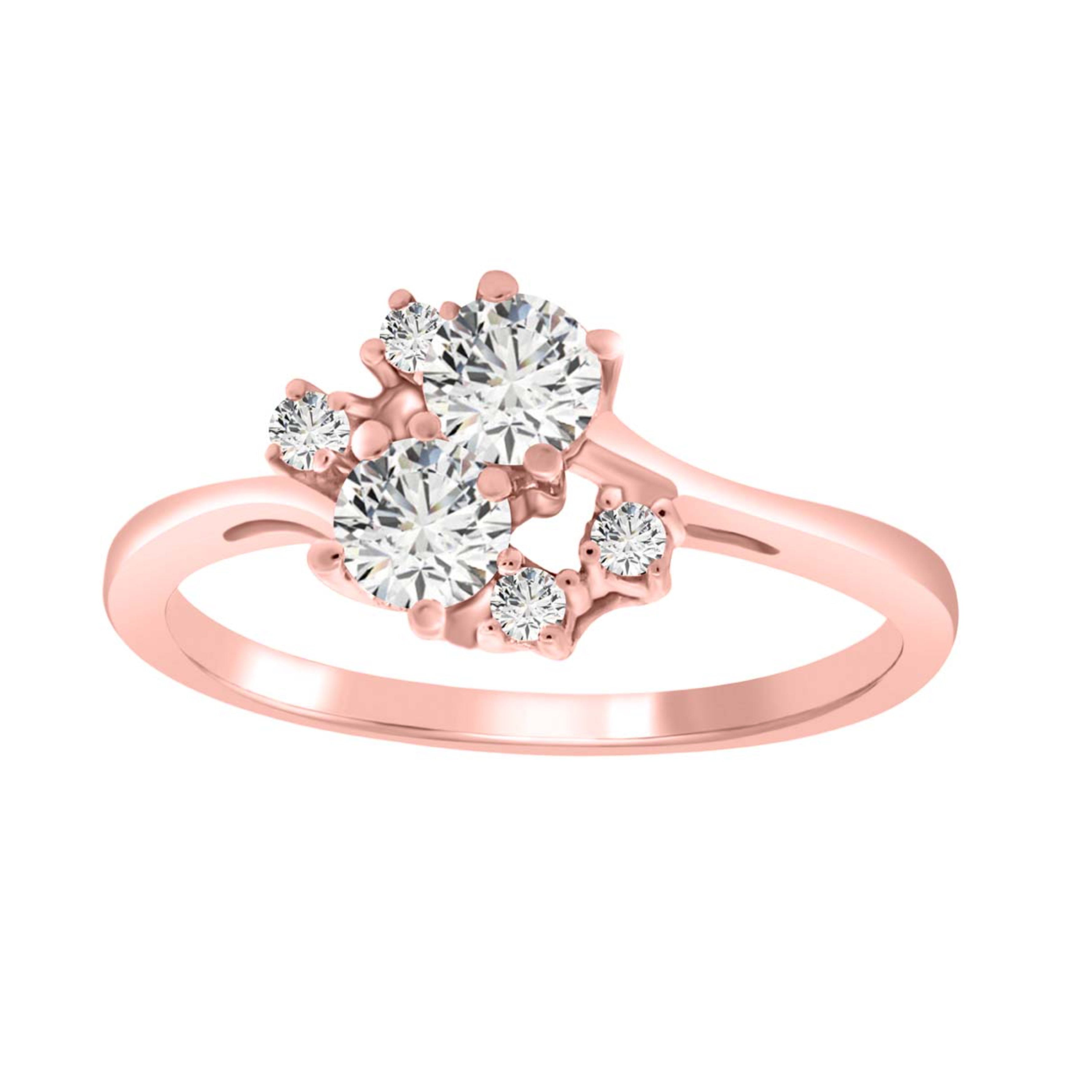 Uneek Fiorire Two-Stone Diamond Ring with Cushion Halos and | Pickens  Jewelers, Inc. | Atlanta, GA