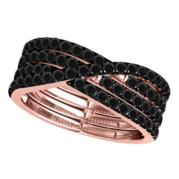 Aone 0.75 Carat Natural Diamond Wedding & Engagement Rose Gold Ring for Women