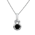 thumbnail image 1 of Aone Jewelry 1.0 Carat Natural Black Diamond Beautiful Knot Design Pendant Necklace For Woman Crafted In 10k Rose White and Yellow Gold With 18 Gold Plated Over 925 Sterling Silver Box Chain, 1 of 4