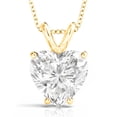 thumbnail image 1 of Aone Jewelry 3 Carat Heart Shape Moissanite Solitaire Pendant Necklace for Women | EF-VS1 Clarity | 14K Gold Over 925 Sterling Silver with Cable Chain in Rose, White & Yellow Gold, 1 of 7