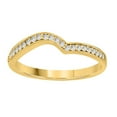 thumbnail image 1 of AoneJewelry 0.20 Carat Diamond Curved Wedding Band In 10K Solid Yellow Gold, 1 of 5