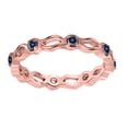 thumbnail image 1 of AoneJewelry 0.25 Carat Blue Diamond Eternity Wedding Band In 18K Rose Gold, 1 of 5