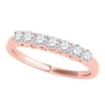 thumbnail image 1 of AoneJewelry 0.55 Carat Diamond ( H-I/ I1-I2 ) Seven Stone Wedding Band In 10K Rose Solid Gold, 1 of 5