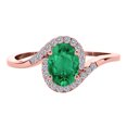 thumbnail image 1 of AoneJewelry 1.00 Carat Gemstone Diamond Ring In 10K Solid Rose, White & Yellow Gold, 1 of 4