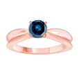 thumbnail image 1 of AoneJewelry 1/2 Carat 10K White, Yellow & Rose Gold Solitaire Blue Diamond Ring, 1 of 5