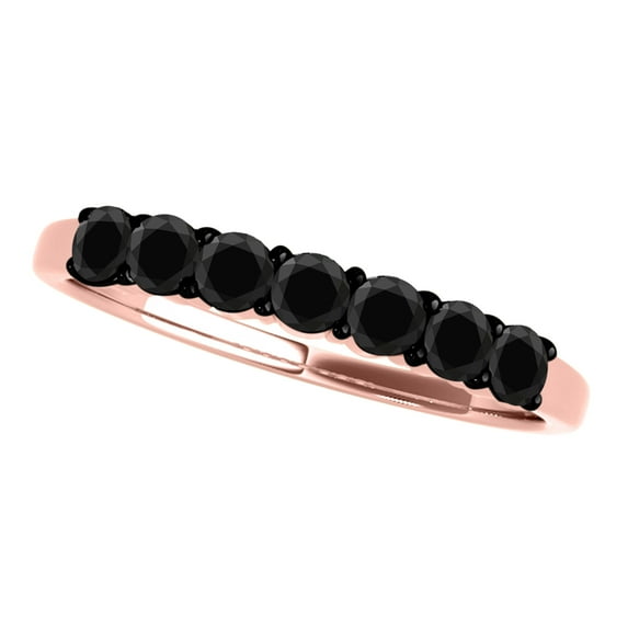 AoneJewelry 1/2 Carat Black Diamond Engagement Wedding Ring In 14K Solid Rose, White & Yellow Gold
