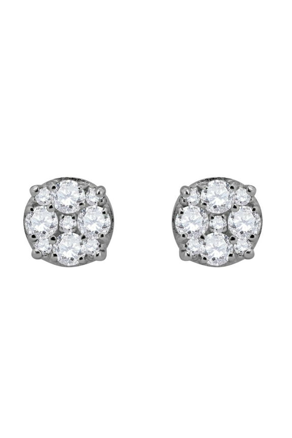 1/2 Carat Women Round Diamond Stud Earrings Set In 14k Gold Best Gift