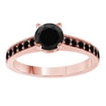 thumbnail image 1 of AoneJewelry 1.25 Carat Natural Black Diamond Engagement Wedding Sparkling Ring Crafted In 10K Solid Rose White and Yellow Gold For Woman, 1 of 5