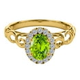 thumbnail image 1 of AoneJewelry 1.35 Carat Oval Shape Diamond Gemstone Ring In 10K Solid Gold ( Rose, White & Yellow ), 1 of 4