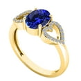 thumbnail image 1 of AoneJewelry 1.40 Carat Oval Shape Tanzanite & Diamond Gemstone Ring In 10K Yellow Gold, 1 of 6