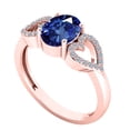 thumbnail image 1 of AoneJewelry 1.40 Carat Sapphire Gemstone & Diamond Heart Shape Ring In 14K Solid Rose Gold, 1 of 6