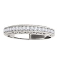 thumbnail image 1 of AoneJewelry 1/5 Ct Diamond Milgrained Wedding Band In Solid 10K White Gold, 1 of 5