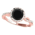 thumbnail image 1 of AoneJewelry 1.50 Carat Black Diamond Halo Engagement Ring In 10K Solid Rose, White & Yellow Gold, 1 of 5