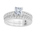 thumbnail image 1 of AoneJewelry 1.50 Carat Princess Shape Diamond Bridal Set Engagement Ring In 14K Solid Rose, White & Yellow Gold, 1 of 6