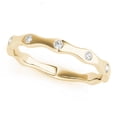 thumbnail image 1 of AoneJewelry 10K 0.15 Carat Bezel Set Solid Rose, White & Yellow Gold Diamond Wedding Band, 1 of 6