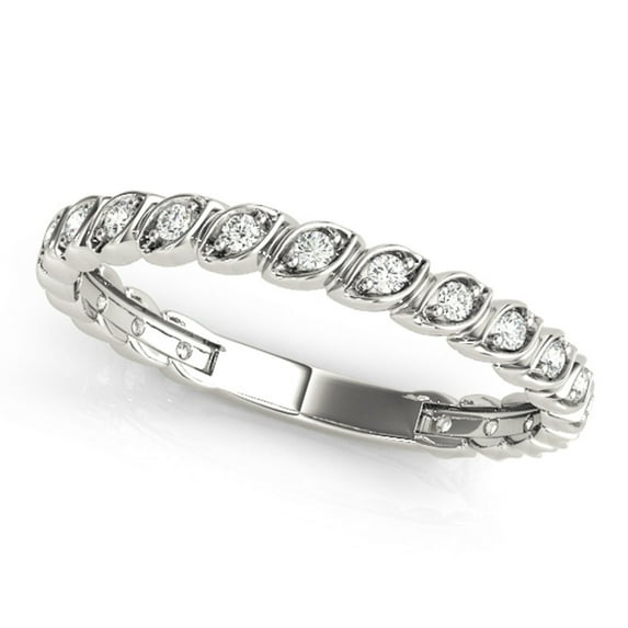 AoneJewelry 10K Diamond Wedding Lightweight Band In Solid Rose, White & Yellow Gold ( 0.15 Carat )