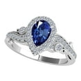 thumbnail image 1 of AoneJewelry 10K Sapphire and Diamond Ring In 1.00 Carat Solid White & Yellow Gold, 1 of 4