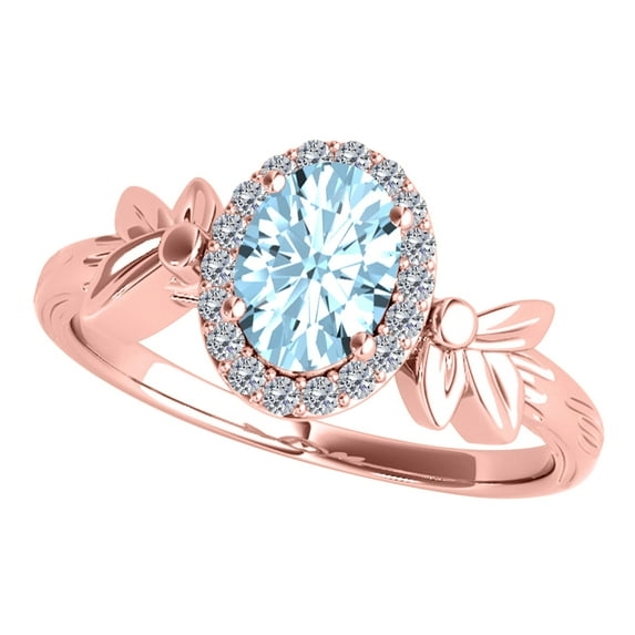AoneJewelry 10K Solid Rose, White & Yellow Gold 1.40 Carat Gemstone Diamond Ring
