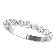 AoneJewelry 10K Solid Rose, White & Yellow Gold Diamond Seven Stone Wedding Engagement Ring 0.50 Carat