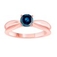 thumbnail image 1 of AoneJewelry 14K 1.00 Carat Solitaire Blue Diamond White, Yellow & Rose Gold Ring, 1 of 5