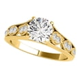 thumbnail image 1 of AoneJewelry 14k Solid Gold (Rose, White, Yellow) Natural Diamond Cathederal Style Engagement/Wedding Ring With 1 Cttw Round Shape White Diamonds (size 5-9), 1 of 5