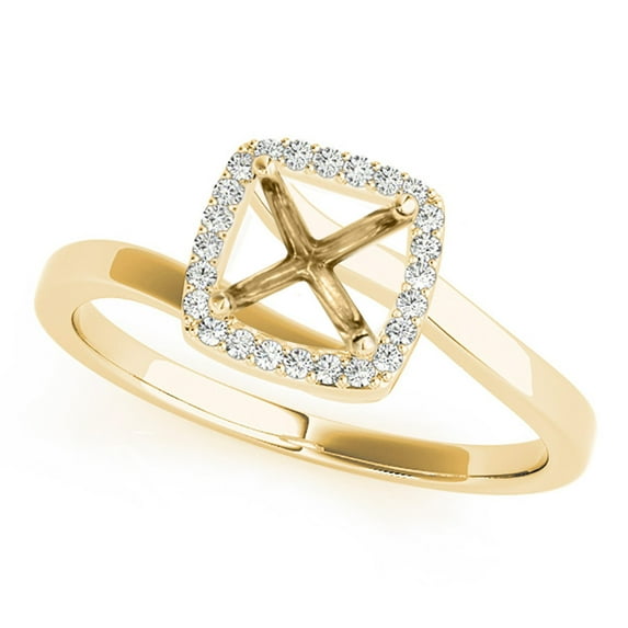 AoneJewelry 3.15 Carat Diamond Semi-Mount Engagement Ring In 18K Solid Rose, White & Yellow Gold ( No Center Stone )