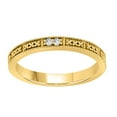 thumbnail image 1 of AoneJewelry Diamond Hand-Crafted Wedding Band In 10K Solid Yellow Gold, 1 of 5