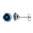 thumbnail image 1 of AoneJewelry0.30 CaratsW Round Blue Diamond Martini Stud Earrings for Women In 14K White Gold Prong-Setting, 1 of 4
