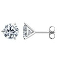 thumbnail image 1 of AoneJewelry0.60 CaratsW Round White Diamond Martini Stud Earrings for Women in 14K White Gold Prong-Setting, 1 of 4