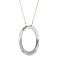 thumbnail image 1 of Aonejewelry 0.08 Carat Natural White Diamond Ring Shape Pendant Necklace For Woman Crafted In 14k Rose White and Yellow Gold With 18 Gold Plated Over 925 Sterling Silver Box Chain, 1 of 5
