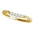 thumbnail image 1 of Aonejewelry 0.10 Carat Diamond Curved Lightweight Wedding Band In 14K Yellow Gold, 1 of 4